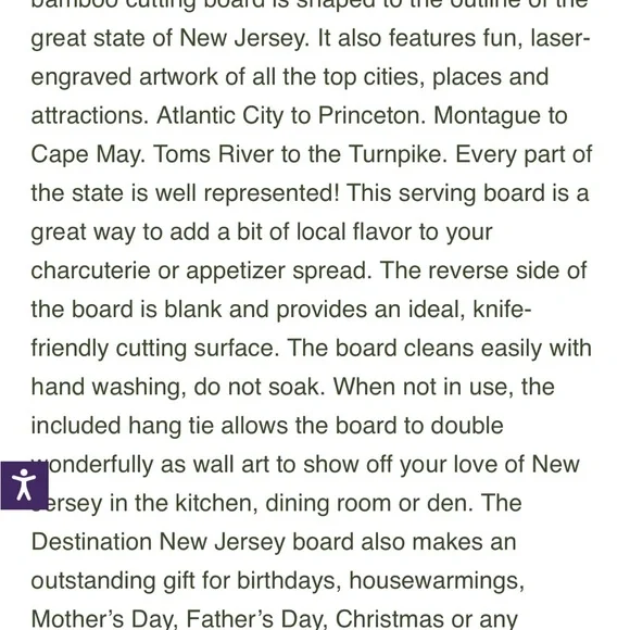 New Jersey Totally Bamboo Cutting and serving board - Picture 7 of 7